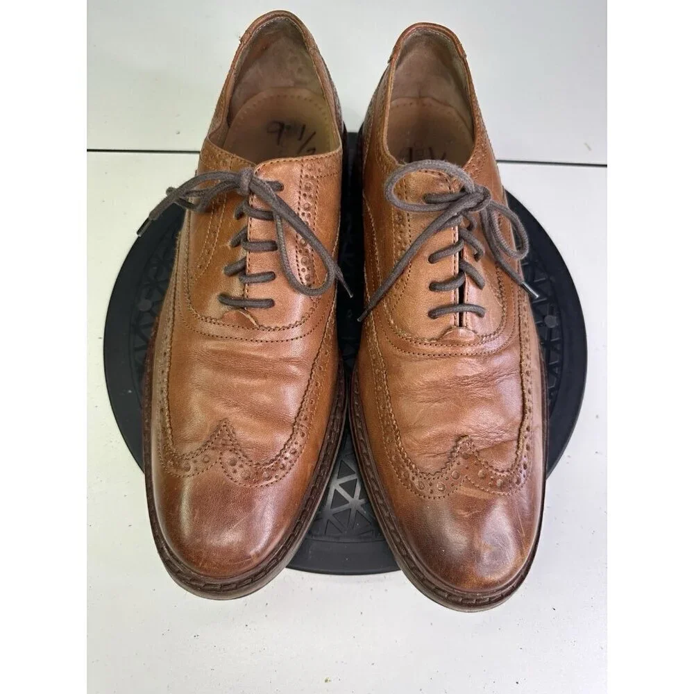 Cole Haan Wingtip Lace Up Oxford British Tan Brown C23470 Men’s Size 9.5 M